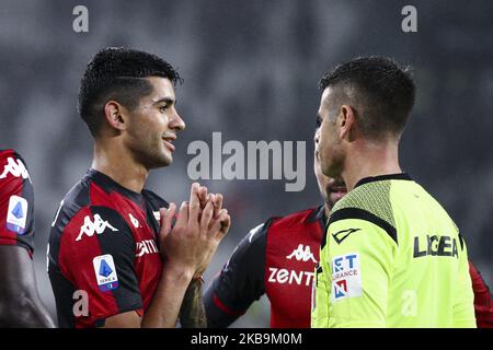 Durante la Serie A partita di calcio n.10 JUVENTUS - GENOVA il 30 ottobre 2019 allo Stadio Allianz di Torino, Piemonte, Italia. Risultato finale: Juventus-Genova 2-1. (Foto di Matteo Bottanelli/NurPhoto) Foto Stock