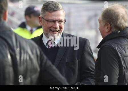 Una foto del file datata 23 febbraio 2019 mostra il manager di Hearts Craig Levein durante la partita della Premier League scozzese tra Hearts e St Mirren al Tynecastle Park il 23 febbraio 2019 a Edimburgo, Scozia. Craig Levein è stato esonerato dai suoi primi compiti manageriali di squadra, Austin MacPhee si prenderà il controllo dei primi affari di squadra, su base provvisoria a partire dal 31 ottobre 2019. (Foto di Ewan Bootman/NurPhoto) Foto Stock