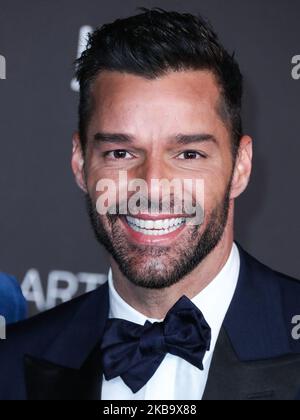 LOS ANGELES, CALIFORNIA, USA - 02 NOVEMBRE: Il cantante Ricky Martin arriva al LACMA Art + Film Gala 2019 che si tiene presso il Los Angeles County Museum of Art il 2 novembre 2019 a Los Angeles, California, Stati Uniti. (Foto di Xavier Collin/Image Press Agency/NurPhoto) Foto Stock