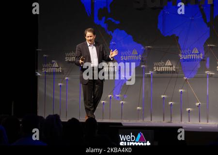 Marcus Weldon (Nokia) parla al Center Stage of Web Summit di Altice Arena il 05 novembre 2019 a Lisbona, Portogallo. Web Summit è una conferenza annuale sulla tecnologia che riunisce una serie di aziende tecnologiche per discutere il futuro dell'industria. L'evento di quest'anno si svolge dal 4 al 7 novembre e si prevede che attirerà circa 70.000 partecipanti. Foto Stock