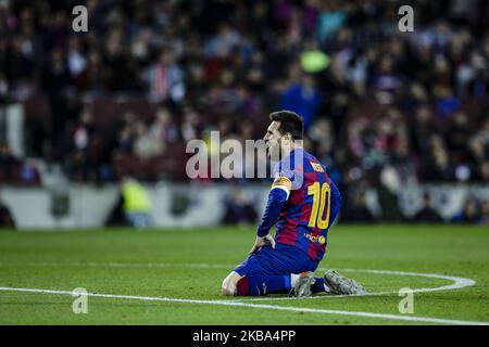 10 Lionel messi dall'Argentina del FC Barcelona durante la partita della UEFA Champions League tra FC Barcelona e Slavia Praga nello stadio Camp Nou di Barcellona 05 novembre 2019, Spagna. (Foto di Xavier Bonilla/NurPhoto) Foto Stock