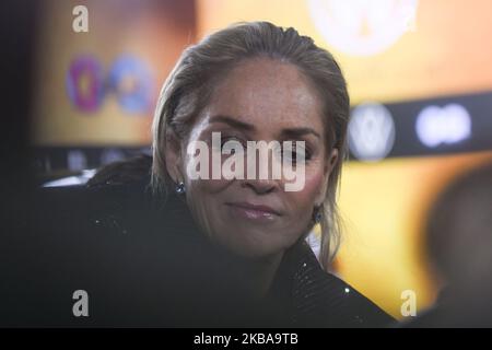 Sharon Stone arriva per il 21st GQ Men of the Year Award al Komische Oper di Berlino. Giovedì 7 novembre 2019, a Berlino, Germania. (Foto di Artur Widak/NurPhoto) Foto Stock