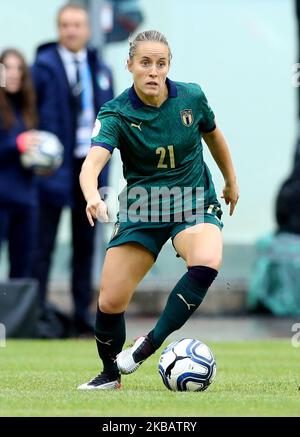 Valentina Cernoia in occasione della partita dei qualificatori del Campionato UEFA Euro 2021 Womens Italia contro Malta allo Stadio Teofilone Patini di Castel di Sangro il 12 novembre 2019 (Foto di Matteo Ciambelli/NurPhoto) Foto Stock