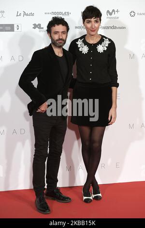 Rodrigo Sorogoyen, Isabel pena partecipa alla prima del film 'Madre' al cinema 'Capitol' di Madrid, Spagna il 14 novembre 2019 (Foto di Carlos Dafonte/NurPhoto) Foto Stock