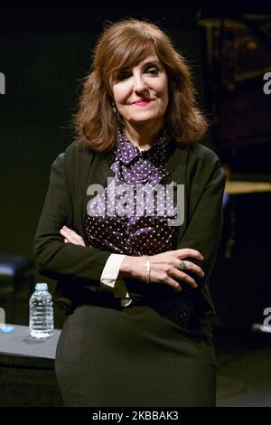 La scrittrice Elvira Lindo durante la presentazione del ragazzo e della Bestia (El Niño y la bestia) a Madrid. 21 novembre 2019 Spagna (Foto di Oscar Gonzalez/NurPhoto) Foto Stock