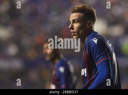 Carlos Clerc of Levante during the during the La Liga Santander match between Levante and Mallorca at Estadio Ciutat de Valencia on November 21, 2019 in Valencia, Spain (Photo by Maria Jose Segovia/NurPhoto) Stock Photo