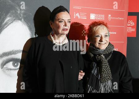 Barbara Steele (L) ed Emanuela Martini (R) all'inaugurazione del 37th° Torino Film Festival al Cinema massimo il 22 novembre 2019 a Torino. (Foto di Massimiliano Ferraro/NurPhoto) Foto Stock