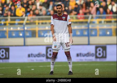 Andreas Karo di US Salernitana durante la partita di Serie B tra Juve Stabia e Salernitana allo Stadio Romeo menti Castellammare di Stabia Italia il 23 novembre 2019. (Foto di Franco Romano/NurPhoto) Foto Stock