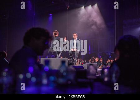 Torino, Italia - 23 novembre 2019: Le Giornate visionarie sono un evento in cui 1500 giovani provenienti da tutta Italia si incontrano per affrontare i cambiamenti attuali e delineare il futuro. Insieme, concretamente e partendo dall'incontro di vite e visioni diverse. Il Ministro dello Sport e delle politiche giovanili Vincenzo Spadafora ha partecipato alle Giornate Visionarie, sul palcoscenico dell'OGR di Torino. (Foto di Mauro Ujetto/NurPhoto) Foto Stock