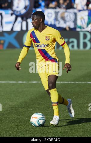 Ousmane Dembele del FC Barcelona durante la Liga partita tra CD Leganes e FC Barcelona allo stadio Butarque di Leganes, Spagna. Novembre 23, 2019. (Foto di A. Ware/NurPhoto) Foto Stock