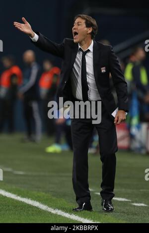 L'allenatore di Lione Rudi Garcia si è fatto un gesto durante la partita della UEFA Champions League Group G tra Zenit St. Petersburg e Olympique Lyonnais il 27 novembre 2019 alla Gazprom Arena di San Pietroburgo, Russia. (Foto di Mike Kireev/NurPhoto) Foto Stock