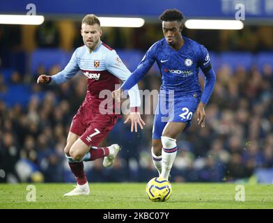 Callum Hudson-Odoi di Chelsea in azione durante la Premier League inglese tra Chelsea e West Ham United allo Stanford Bridge Stadium , Londra, Inghilterra il 30 novembre 2019 (Photo by Action Foto Sport/NurPhoto) Foto Stock