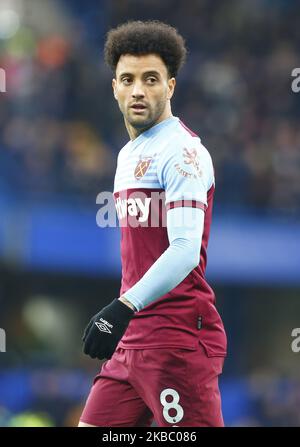 Felipe Anderson di West Ham United durante la Premier League inglese tra Chelsea e West Ham United allo Stanford Bridge Stadium , Londra, Inghilterra il 30 novembre 2019 (Photo by Action Foto Sport/NurPhoto) Foto Stock