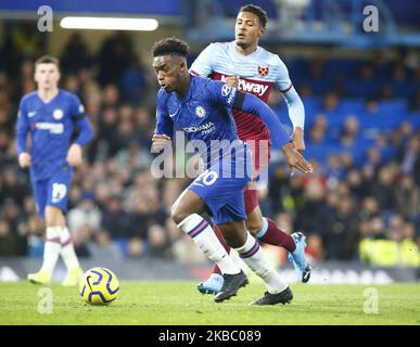 Callum Hudson-Odoi di Chelsea in azione durante la Premier League inglese tra Chelsea e West Ham United allo Stanford Bridge Stadium , Londra, Inghilterra il 30 novembre 2019 (Photo by Action Foto Sport/NurPhoto) Foto Stock