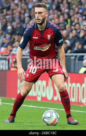 Roberto Torres durante la partita tra RCD Espanyol e Club Atletico Osasuna, corrispondente alla settimana 15 della Liga Santander, il 01rst dicembre 2019, a Barcellona, Spagna. (Foto di Joan Valls/Urbanandsport /NurPhoto) Foto Stock