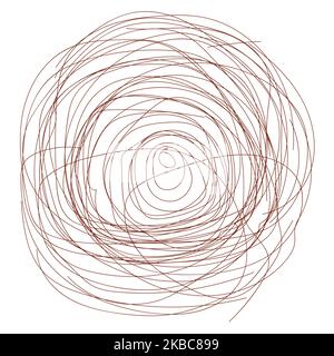 hand drawn rough circles pattern vector illustration. Stock Vector