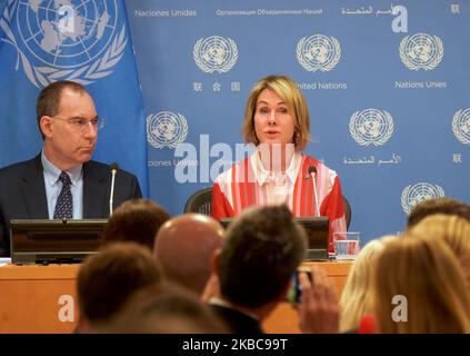 L'ambasciatore Kelly Craft, rappresentante degli Stati Uniti presso le Nazioni Unite, ha tenuto una conferenza stampa presso le Nazioni Unite IL 6 dicembre 2019 a Washington, Stati Uniti. (Foto di Selcuk Acar/NurPhoto) Foto Stock