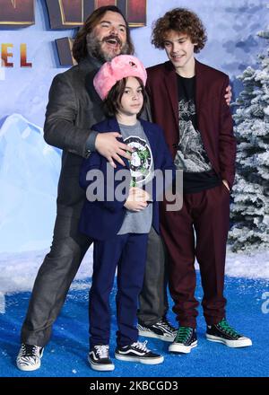 HOLLYWOOD, LOS ANGELES, CALIFORNIA, USA - 09 DICEMBRE: Jack Black arriva al World Premiere of Columbia Pictures 'Jumanji: The Next Level' che si tiene al TCL Chinese Theatre IMAX il 9 dicembre 2019 a Hollywood, Los Angeles, California, Stati Uniti. (Foto di Xavier Collin/Image Press Agency/NurPhoto) Foto Stock