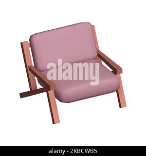 Illustrazione realistica del vettore della sedia moderna, illustrazione realistica della sedia Foto Stock
