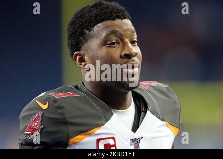 Jameis Winston (3) esce dal campo dopo una partita di football della NFL contro i Detroit Lions a Detroit, Michigan USA, domenica 15 dicembre 2019 (Foto di Jorge Lemus/NurPhoto) Foto Stock