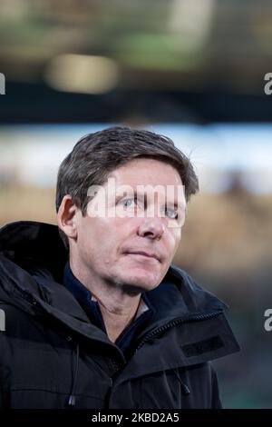 Oliver Glasner, allenatore capo di VfL Wolfsburg gesti prima del 1. Partita della Bundesliga tra VfL Wolfsburg e Borussia Monchengladbach alla Volkswagen Arena il 15 dicembre 2019 a Wolfsburg, Germania. (Foto di Peter Niedung/NurPhoto) Foto Stock