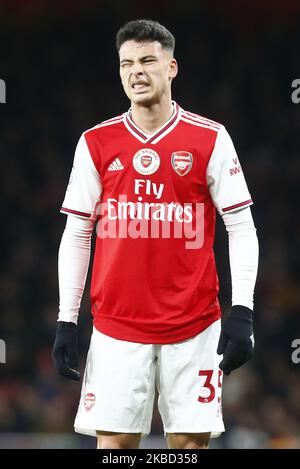 Gabriel Martinelli of Arsenal during English Premier League between Arsenal and Manchester City at Emirates stadium , London, England on 15 December 2019. (Photo by Action Foto Sport/NurPhoto) Stock Photo