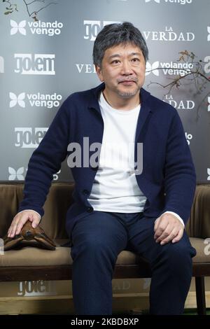 Il regista giapponese Hirokazu Kore-EDA partecipa alla fotocellula 'la Verdad' il 21 dicembre 2019 a Madrid, Spagna (Foto di Oscar Gonzalez/NurPhoto) Foto Stock