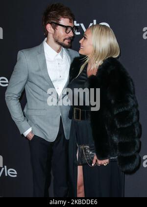 (FILE) Hilary Duff e Matthew Koma sono sposati. BEVERLY HILLS, LOS ANGELES, CALIFORNIA, USA - GENNAIO 06: Il cantante Matthew Koma e la ragazza/attrice Hilary Duff arrivano all'InStyle and Warner Bros. Pictures 2019 Golden Globe Awards dopo la festa che si è tenuta al Beverly Hilton Hotel il 6 Gennaio 2019 a Beverly Hills, Los Angeles, California, Stati Uniti. (Foto di Xavier Collin/Image Press Agency/NurPhoto) Foto Stock