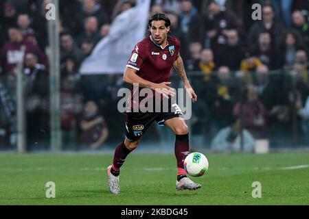 Walter Lopez di US Salernitana 1919 durante la partita di Serie B tra US Salernitana 1919 e Pordenone Calcio allo Stadio Arechi, Salerno, Italia il 26 dicembre 2019 (Foto di Giuseppe Maffia/NurPhoto) Foto Stock