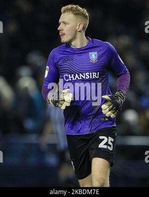 Cameron Dawson of Sheffield Mercoledì durante la partita del Campionato Sky Bet tra Sheffield Mercoledì e Cardiff City a Hillsborough, Sheffield Domenica 29th Dicembre 2019. (Foto Mark Fletcher/MI News/NurPhoto) Foto Stock