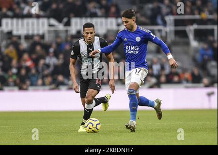 Ayoze Prez (17) di Leicester City in azione durante la partita della Premier League tra Newcastle United e Leicester City a St. James's Park, Newcastle, mercoledì 1st gennaio 2020. (Foto di IAM Burn/MI News/NurPhoto) Foto Stock