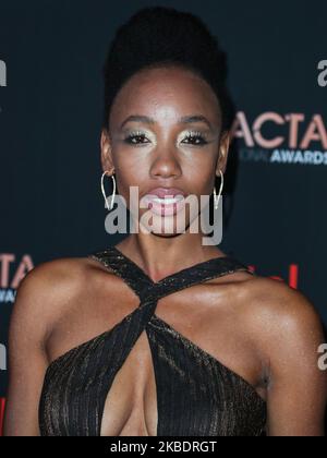 WEST HOLLYWOOD, LOS ANGELES, CALIFORNIA, USA - 03 GENNAIO: Charmaine Bingwa arriva al 9th° AACTA (Annual Australian Academy of Cinema and Television Arts) International Awards tenutosi presso lo SkyBar al Mondrian Los Angeles il 3 gennaio 2020 a West Hollywood, Los Angeles, California, Stati Uniti. (Foto di Xavier Collin/Image Press Agency/NurPhoto) Foto Stock