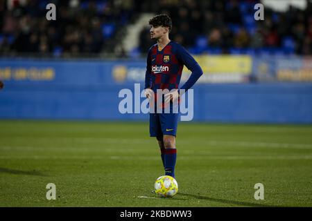 07 Alex Collado del FC Barcelona B durante la partita della Liga tra il FC Barcelona B e il RCD Espanyol B allo stadio Johan Cruyff il 04 gennaio 2020 a Barcellona, Spagna. (Foto di Xavier Bonilla/NurPhoto) Foto Stock