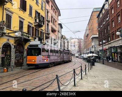 Vista generale di Milano, Italia, il 08 2020 gennaio (Foto di Mairo Cinquetti/NurPhoto) Foto Stock