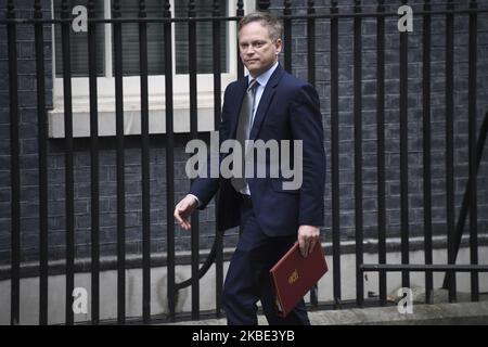 Il Segretario ai trasporti Grant Shapps arriva al 10 Downing Street, Londra il 8 gennaio 2020. (Foto di Alberto Pezzali/NurPhoto) Foto Stock