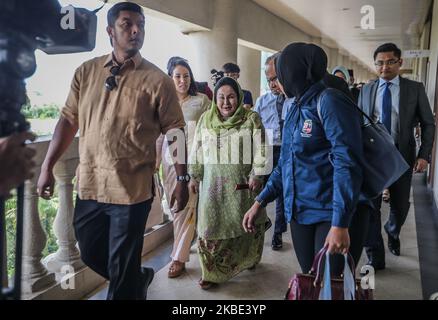 Rosmah Mansor, wife of Malaysia's former prime minister Najib Razak is pictured at Kuala Lumpur High Court in Kuala Lumpur on January 8, 2020. The prosecutor is seeking to impeach Najib from being a witness in the trial involving a former unit of 1MDB due to differences in his testimony compared with his statement given to the Malaysian Anti-Corruption Commission, Deputy Public Prosecutor V Sithambaram said in court. (Photo by Mohd Daud/NurPhoto) Stock Photo