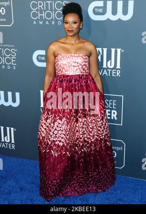 SANTA MONICA, LOS ANGELES, CALIFORNIA, USA - 12 GENNAIO: Alana Arenas arriva al 25th° Annual Critics' Choice Awards tenutosi al Barker Hangar il 12 gennaio 2020 a Santa Monica, Los Angeles, California, Stati Uniti. (Foto di Xavier Collin/Image Press Agency/NurPhoto) Foto Stock