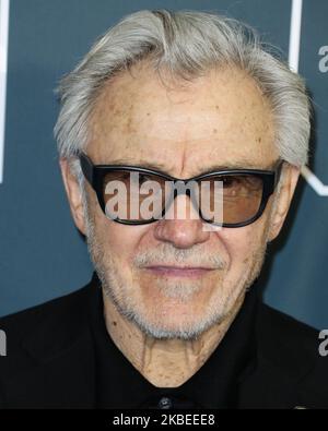 SANTA MONICA, LOS ANGELES, CALIFORNIA, USA - 12 GENNAIO: L'attore Harvey Keitel arriva al 25th° Annual Critics' Choice Awards tenutosi al Barker Hangar il 12 gennaio 2020 a Santa Monica, Los Angeles, California, Stati Uniti. (Foto di Xavier Collin/Image Press Agency/NurPhoto) Foto Stock