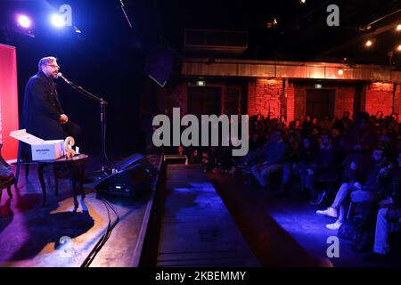 Il cantautore italiano Brunori SAS, AKA di Dario Brunori, suona durante il suo show 'parla con Dario. CIP' il 15 gennaio 2020 al 'Monk' di Roma. (Foto di Andrea Pirri/NurPhoto) Foto Stock