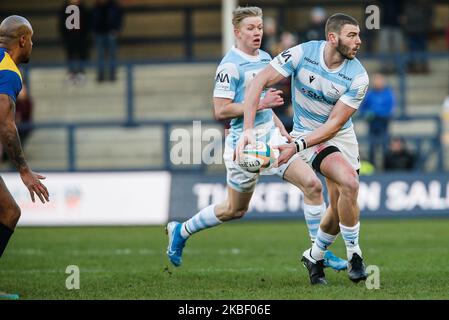 Johnny Williams di Newcastle Falcons in azione dopo il suo recupero dal cancro testicolare durante il Greene King IPA Championship match tra Yorkshire Carnegie e Newcastle Falcons al Headingley Carnegie Stadium, Leeds Domenica 19th Gennaio 2020. (Foto di Chris Lishman/MI News/NurPhoto ) Foto Stock