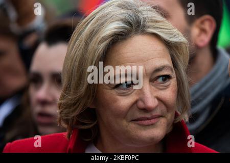 Il presidente di Manif pour tous (dimostrazione per tutti), Ludovine de la Rochere, durante la manifestazione contro il PMA (riproduzione assistita da un medico) per tutte le donne e il GPA (surrogazione) a Parigi, in Francia il 19th gennaio 2020. (Foto di Jerome Gilles/NurPhoto) Foto Stock