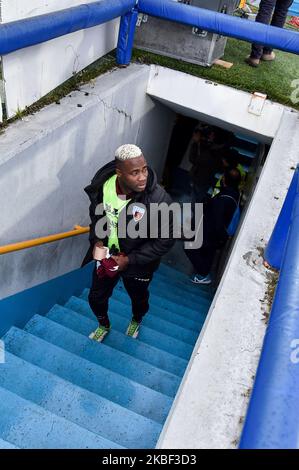 Lamin Jallow di US Salernitana 1919 durante la partita di Serie B tra Delfino Pescara 1936 e US Salernitana 1919 allo Stadio Adriatico, Pescara, Italia il 19 gennaio 2020 (Foto di Giuseppe Maffia/NurPhoto) Foto Stock