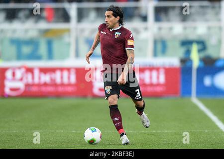 Walter Lopez di US Salernitana 1919 durante la partita di Serie B tra Delfino Pescara 1936 e US Salernitana 1919 allo Stadio Adriatico, Pescara, Italia il 19 gennaio 2020 (Foto di Giuseppe Maffia/NurPhoto) Foto Stock