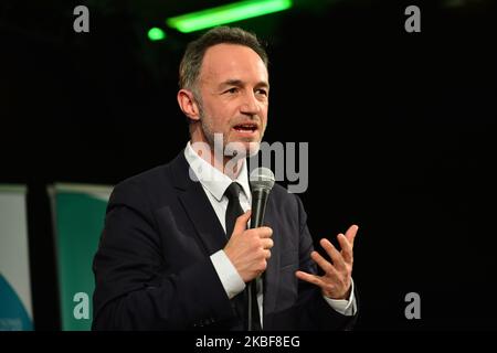 Emmanuel Gregoire parla durante il lancio della Campagna del suo comune per l'arronsismo di Parigi del 12th il 24 gennaio 2020, a Parigi, in Francia. (Foto di Daniel Pier/NurPhoto) Foto Stock