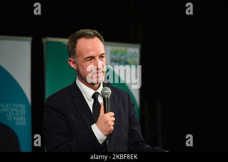 Emmanuel Gregoire parla durante il lancio della Campagna del suo comune per l'arronsismo di Parigi del 12th il 24 gennaio 2020, a Parigi, in Francia. (Foto di Daniel Pier/NurPhoto) Foto Stock