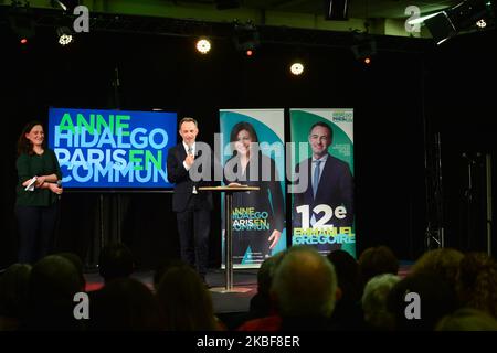 Emmanuel Gregoire parla durante il lancio della Campagna del suo comune per l'arronsismo di Parigi del 12th il 24 gennaio 2020, a Parigi, in Francia. (Foto di Daniel Pier/NurPhoto) Foto Stock