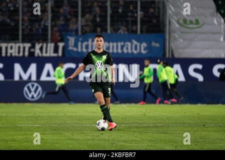 Robin Knoche di VfL Wolfsburg durante il 1. Partita della Bundesliga tra VfL Wolfsburg e Hertha BSC alla Volkswagen Arena il 25 gennaio 2020 a Wolfsburg, Germania. (Foto di Peter Niedung/NurPhoto) Foto Stock