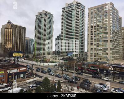 Condominium buildings in Toronto, Ontario, Canada on 27 January 2020. (Photo by Creative Touch Imaging Ltd./NurPhoto) Stock Photo