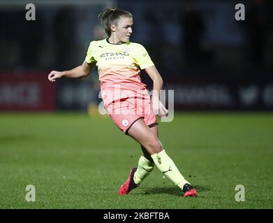 Georgia Stanway of Manchester City WFC durante la partita di semifinale della Coppa continentale tra le donne dell'Arsenale e le donne della città di Manchester al Meadow Park Stadium il 29 gennaio 2020 a Borehamwood, Inghilterra (Photo by Action Foto Sport/NurPhoto) Foto Stock