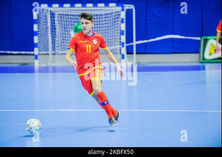 Brayan Dos Santos, Andora in azione, durante la partita UEFA Futsal EURO 2022 Qualifiche Gruppo D tra Albania e Andora al Palazzo della Cultura e dello Sport di Varna, Bulgaria il 30 gennaio 2020 (Foto di Hristo Rusev/NurPhoto) Foto Stock